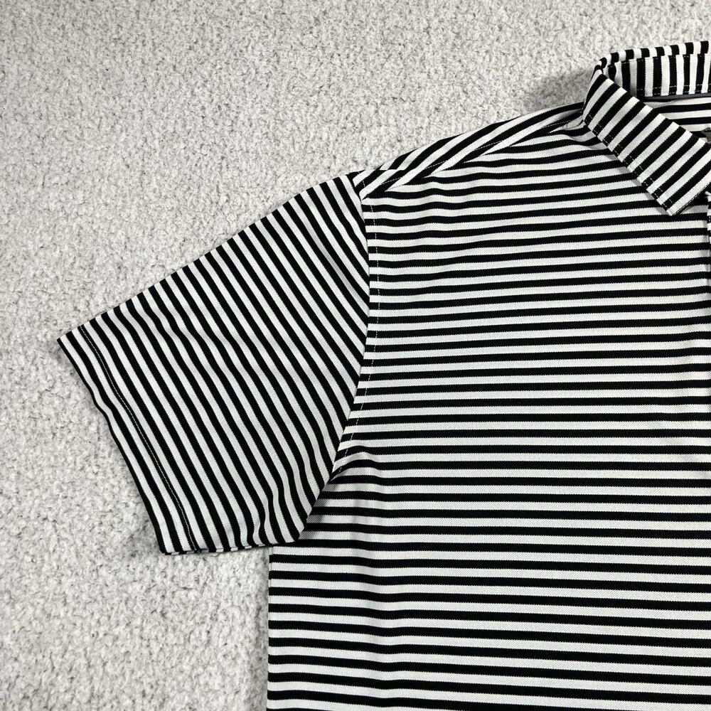 Johnnie O Polo Shirt Mens L Stripe Chicago Blackhawks Performance Stretch Golf - Picture 7 of 11